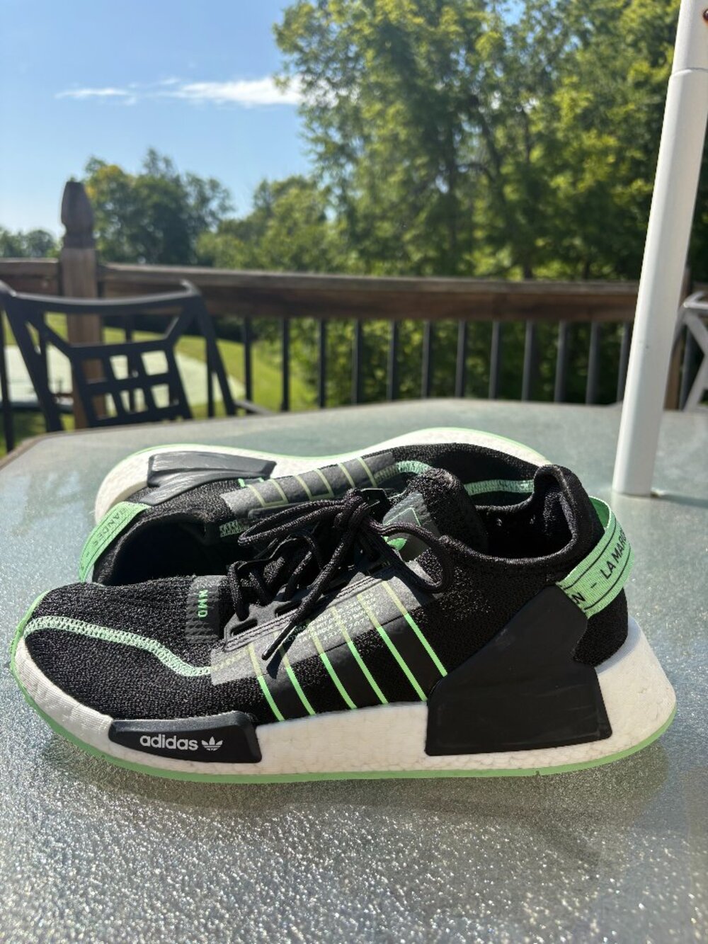 Adidas Originals NMD R1 Boost Men's US 9 Training Shoe Night Cargo Green White